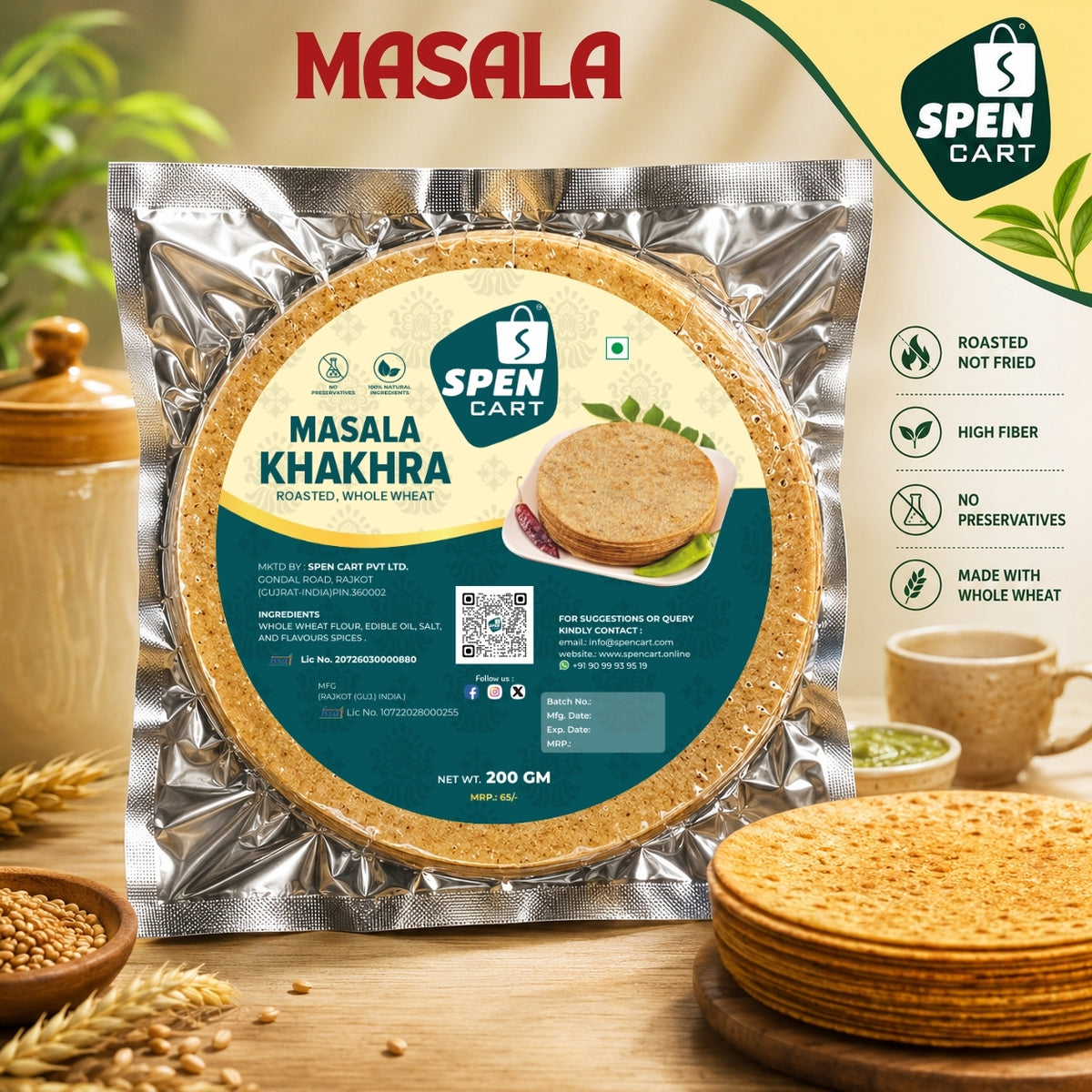 Masala Khakhra | Crispy Snacks
