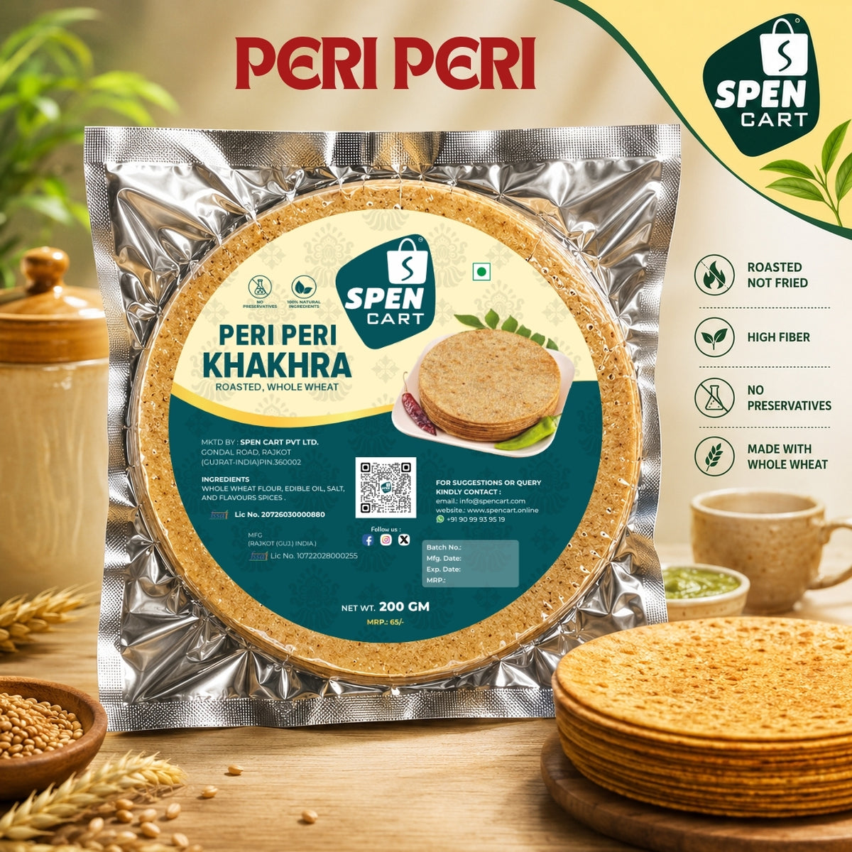 Peri Peri Khakhra | Crispy Snacks