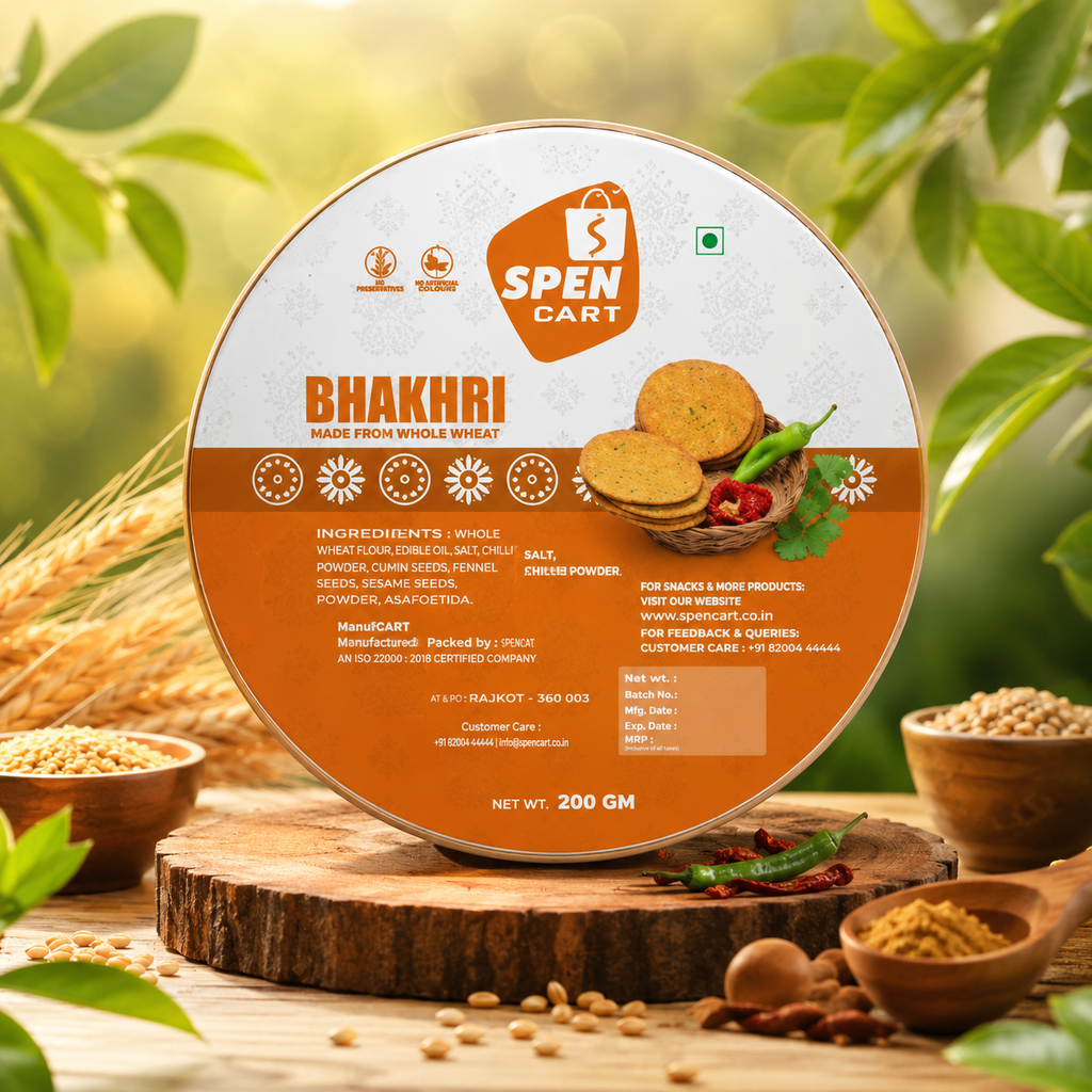 Whole Wheat Bhakhri | Crispy Gujarati Snack