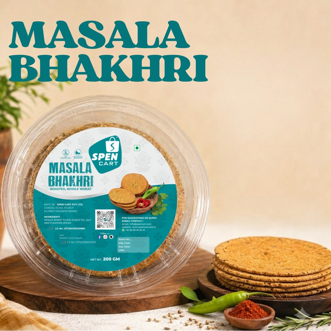 Masala bhakhri | Crispy snacks