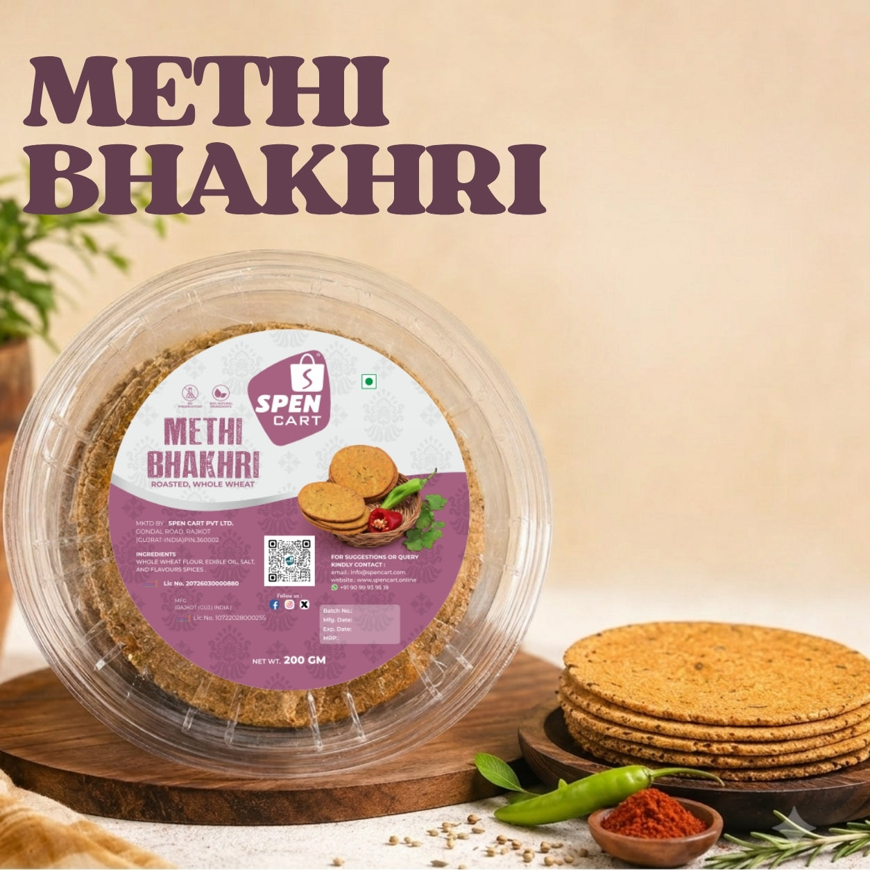 Methi bhakhri | Crispy Gujarati snacks