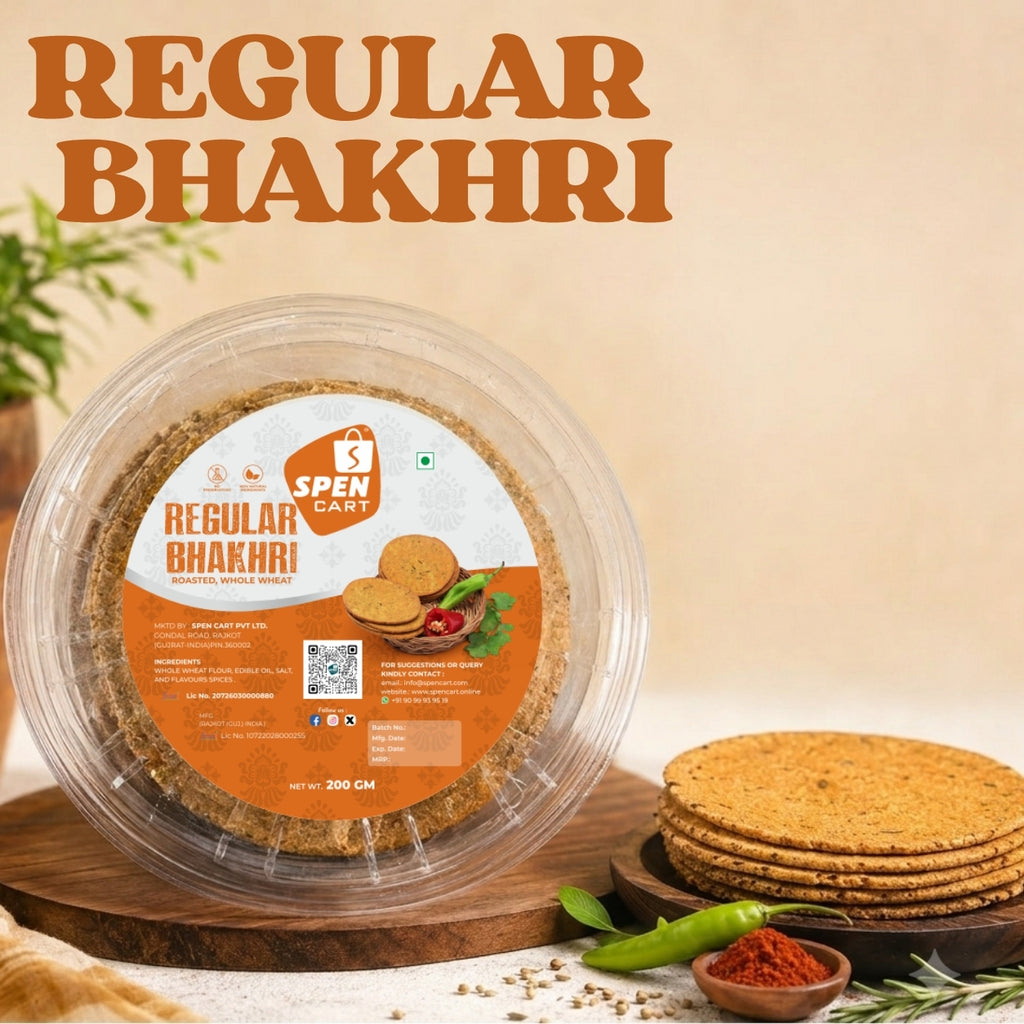 Whole Wheat Bhakhri | Crispy Gujarati Snack