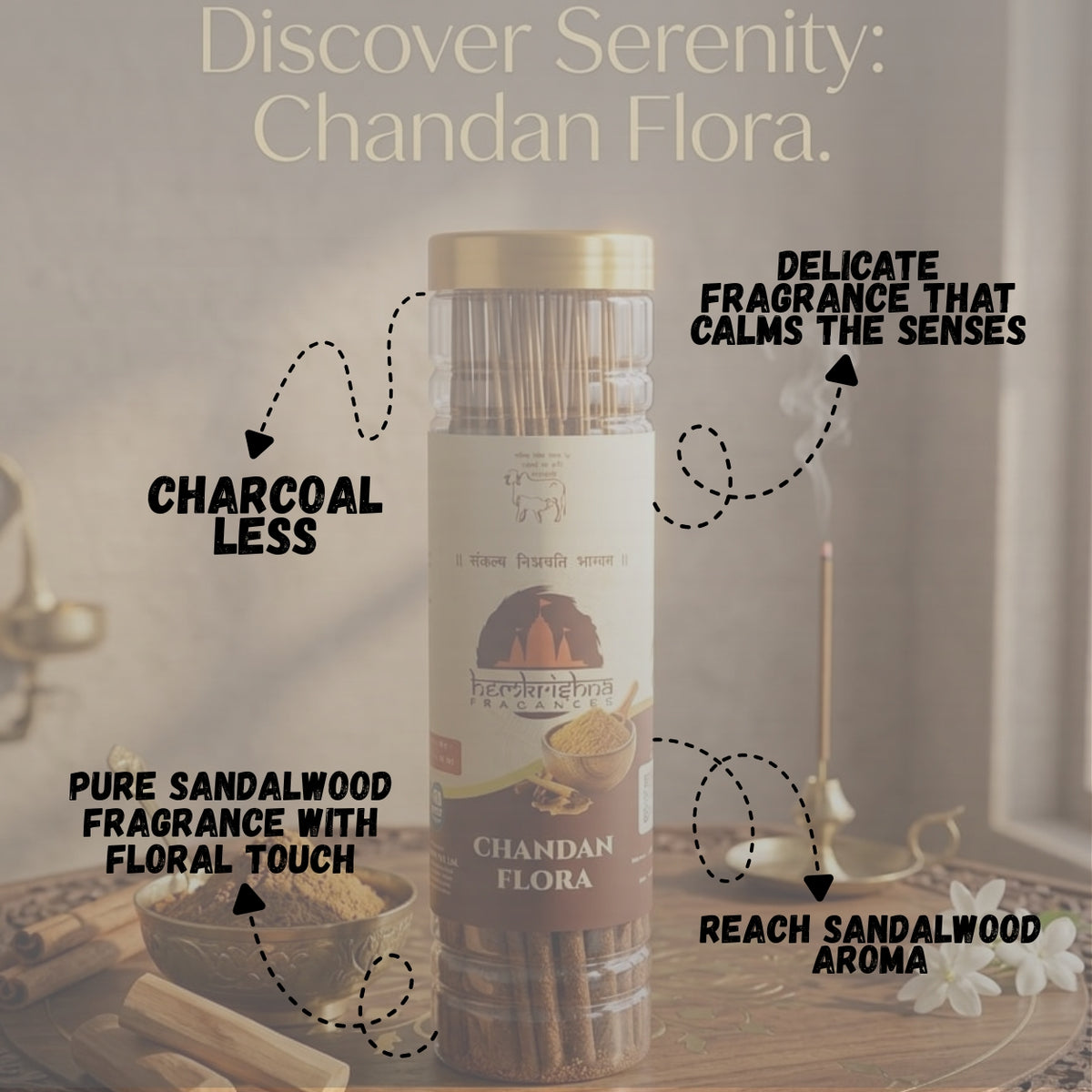 Chandan Flora incense stick (ચંદન ફ્લોરા અગરબત્તી)