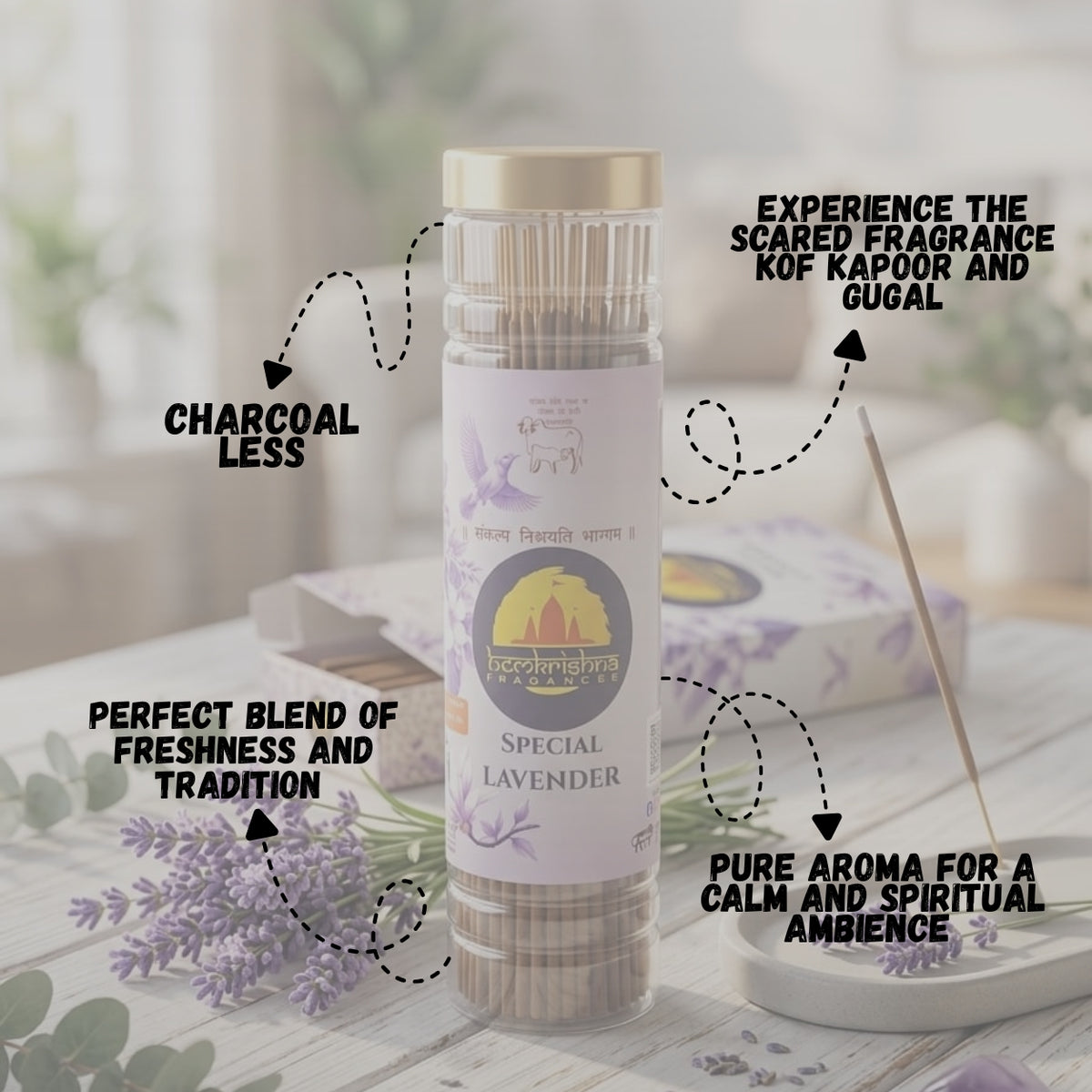 Special lavender incense stick (લૅવેન્ડર અગરબત્તી)
